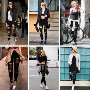 Nasty Gal ripped  leggings NWT